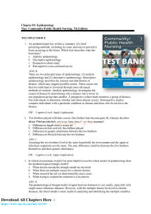 Community Public Health Nursing 7th Edition Test bank