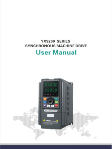 YX9200  Series Synchronous machine drive User Manual