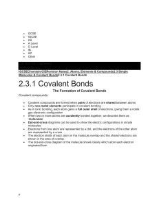 Covalent Bonds - main