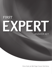 First Expert Answer Key