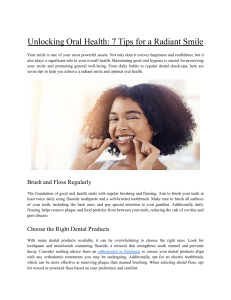 Unlocking Oral Health  7 Tips for a Radiant Smile