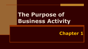 CH 1 -  BUSINESS ACTIVITY