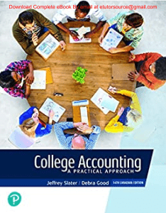 College Accounting A Practical Approach  (Canadian Edition) 14e Jeffrey Slater