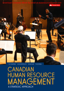 Canadian Human Resource Management 13th Canadian Edition By Hermann Schwind, Krista Uggerslev, Terry Wagar, Neil Fassina