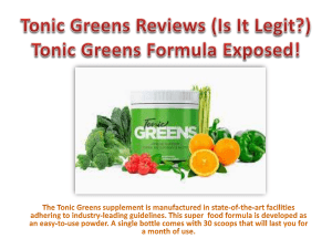 Tonic Greens Reviews