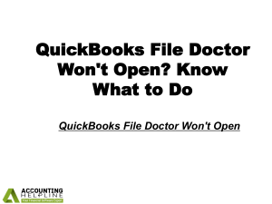 Simple methods to tackle QuickBooks File Doctor Won't Open issue
