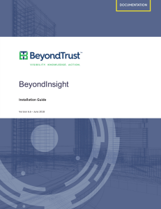 BeyondInsight Installation Guide