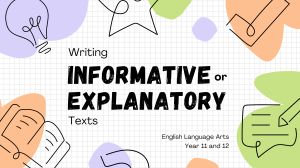 Writing Informative or Explanatory Texts English Presentation in Colorful Pastel Doodle Style (1)