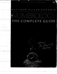 Numerology the Complete Guide Vol-1- Mathew Olive Goodwin