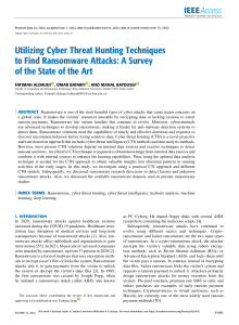 Utilizing Cyber Threat Hunting Techniques to Find 