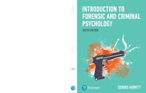 introduction to forensic and criminal psychology, 6th edition