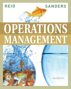 Operations Management - Dan Reid 4th Edition