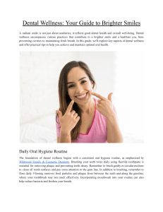 Dental Wellness  Your Guide to Brighter Smiles