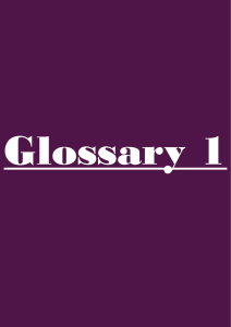 All Glossaries