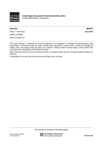 519755998-Cambridge-Primary-Checkpoint-English-0844-April-2019-Paper-1-Mark-Scheme