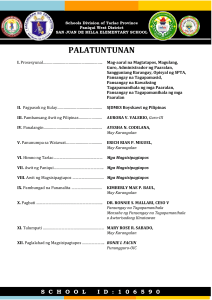 SJDMES Graduation Program - Tarlac Province