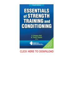 Essentials of Strength Training and Conditioning