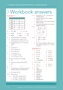Cambridge Lower Secondary Mathematics WB 9 Answers