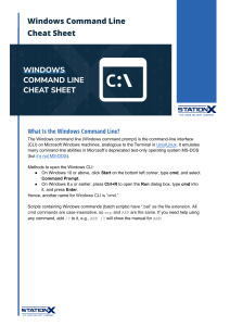 Windows Command Line Cheat Sheet