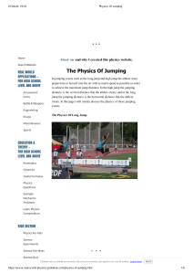 Physics Of Jumping