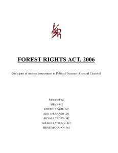 Forest Rights Act 2006: Analysis & Implementation