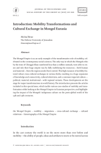 Mobility Transformations and Cultural Exchange in Mongol Eurasia