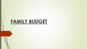 Family budget - Year 9 Easter
