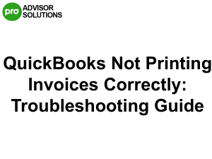 Simple Method To Resolve QuickBooks Not Printing Invoices Correctly Issue
