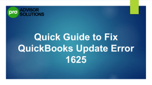 An Easy Way to Fix QuickBooks Update Error 1625