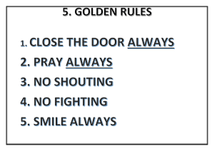 5 HOME RULES