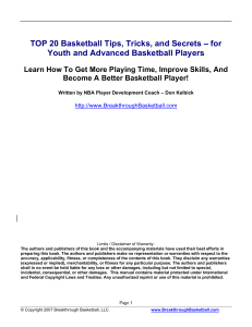 TOP 20 Basketball Tips, Tricks, and Secrets  for youth and Advanced Basketball Players 