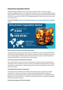 Dehydrated Vegetables Market Insights, Growth and Investment Feasibility By 2030