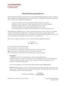 Hardy Weinberg Equilibrium (1)
