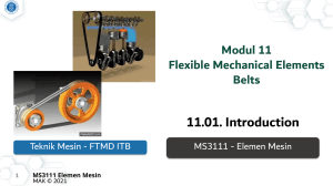 MS3111 - 11 - Flexible Mechanical Elements - Belts