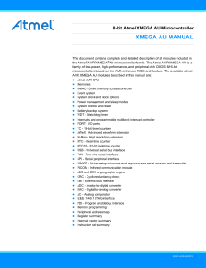 Atmel-8331-8-and-16-bit-AVR-Microcontroller-XMEGA-AU Manual
