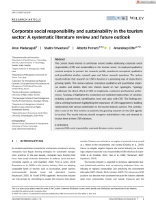 21 A-CSR in Tourism Sustainable Development - 2021 - Madanaguli - Corporate social responsibility and sustainability in the tourism sector  A