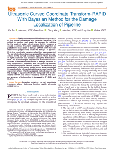 Ultrasonic Pipeline Damage Localization with Bayesian Method