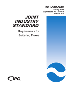IPC J-STD-004C EN 2022 Requirements for Soldering Fluxes