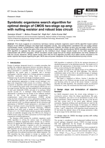 CMOS Op-Amp Design with SOS Algorithm