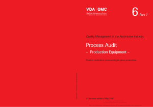 VDA 6.7-2020 V3 English Process Audit – Production Equipment(过程审核)