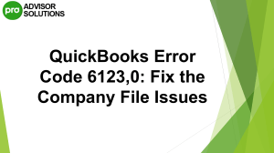 Quick way to fix QuickBooks error code 6123,0