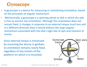 MEC 403 Part 3 Gyroscope