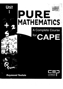 Pure Mathematics - A Complete Course for CAPE Unit 1 by Raymond Toolsie COMPRESSED (2)