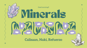 Minerals — Calisaan, Naki, Refuerzo