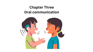 Chapter Three Oral communication ppt