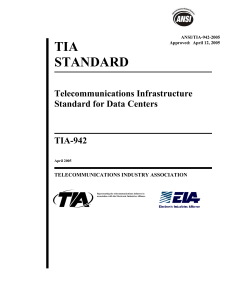 TIA-942 Data Center Telecommunications Infrastructure Standard