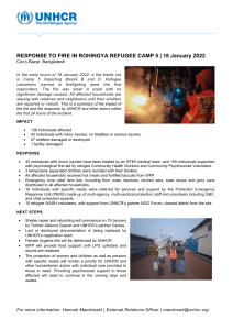UNHCR Fire Update 18 January 2022