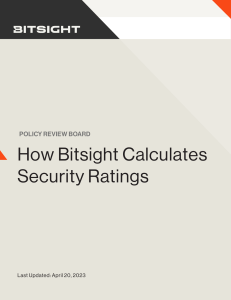 How Bitsight Calculates Security Ratings