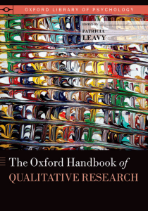 9- The Oxford Handbook of Qualitative Research by Patricia Leavy