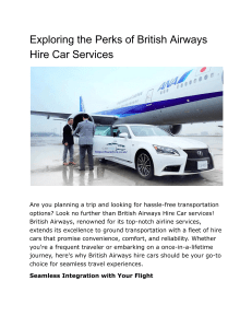 Exploring the Perks of British Airways Hire Car Services